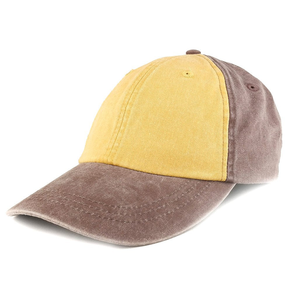 Baseball Pigment Dyed Washed Cap Unstructured Two Tone Armycrew