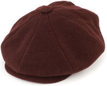 Armycrew Men's Oversize XXL Wool 8 Quarter Satin Lined Winter Newsboy Cap