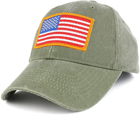Armycrew USA Gold American Flag Embroidered Tactical Patch with Adjustable Operator Cap