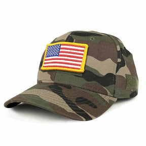 Armycrew USA Yellow Flag Tactical Patch Structured Operator Baseball Cap