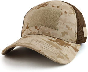 Armycrew Low Profile Air Mesh Tactical Cap with 6 Loop Patch Areas