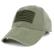 Armycrew USA American Flag Embroidered Subdued Olive Tactical Patch with Adjustable Operator Cap