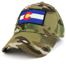 Armycrew Colorado State Flag Embroidered Tactical Patch with Adjustable Operator Cap - Black