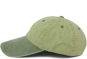 Armycrew 4 Inch Long Bill Pigment Dyed Washed Cotton Baseball Cap