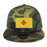 Armycrew New New Mexico State Flag Patch Camouflage Flatbill Mesh Snapback Cap - Camo Olive