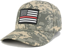 Thin Red Line Tactical Embroidered USA Flag Patch Adjustable Structured Operator Cap