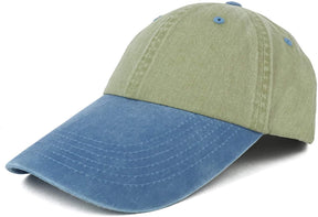 Armycrew 4 Inch Long Bill Pigment Dyed Washed Cotton Baseball Cap
