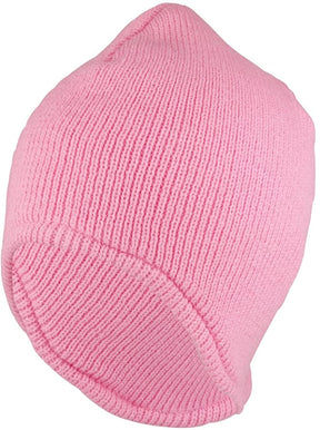 Armycrew Acrylic Short Ear Flap Knit Beanie Cap with Fleece Lining