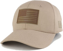 Armycrew US American Flag Coyote 3D Rubber Tactical Patch with Adjustable Structured Operator Cap