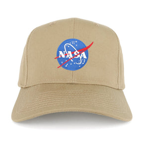 Armycrew NASA Small Insignia Space Logo Embroidered Patch Adjustable Baseball Cap