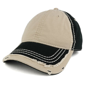 Armycrew Low Profile Washed Cotton Distressed Cap with Heavy Stitching