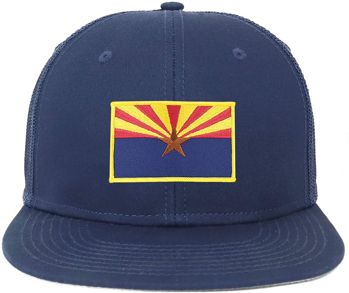 Armycrew Oversize XXL Arizona State Flag Patch Flatbill Mesh Snapback Cap