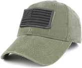 Armycrew USA Grey Flag Tactical Patch Cotton Adjustable Baseball Cap