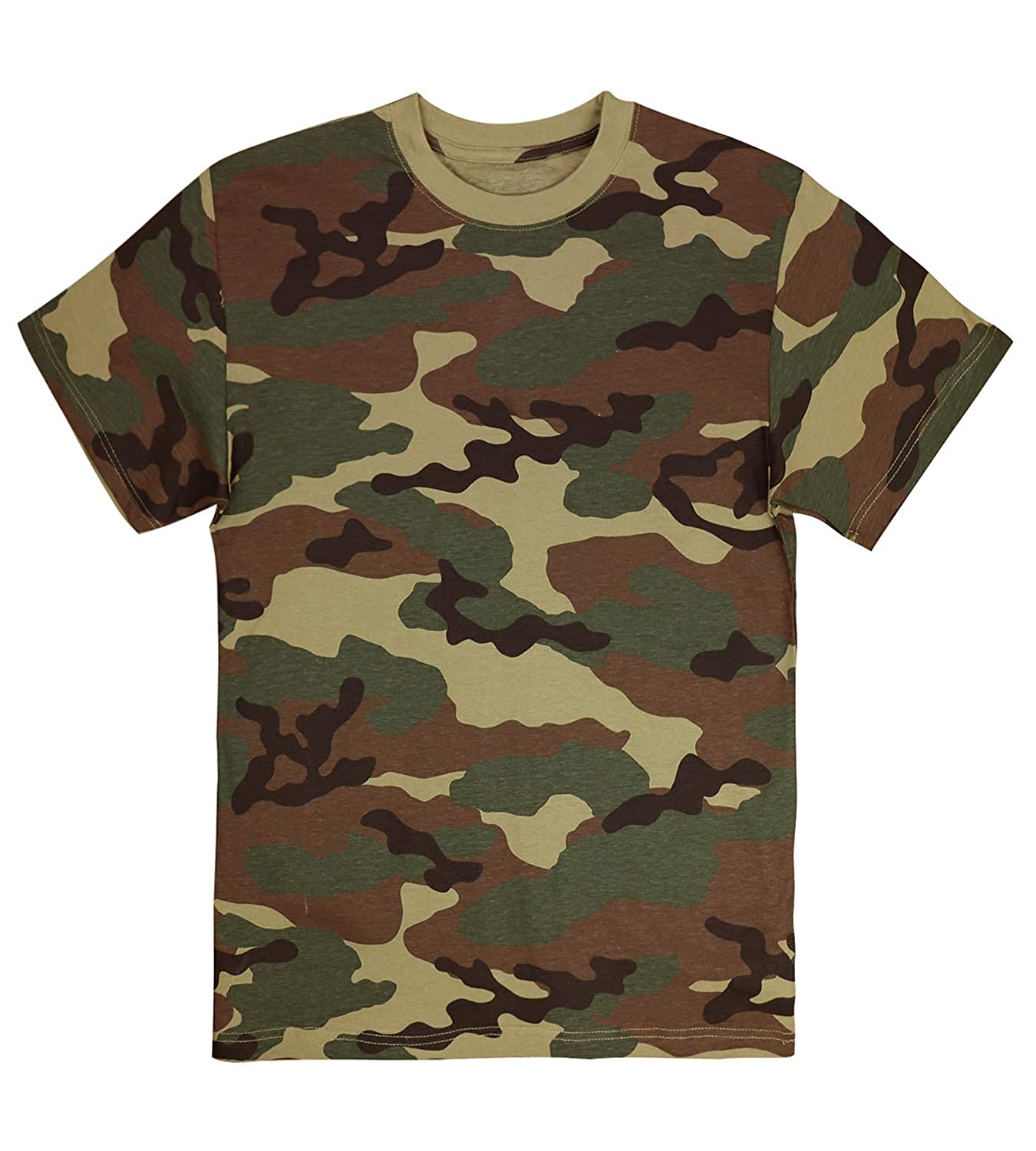 Slim Fit G.I. Military Classic Short Sleeve T-Shirts - Woodland Camo