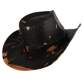Armycrew Paper Straw Toyo Western Black Cowboy Cowgirl Hat
