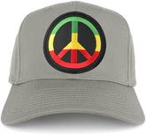 Rasta Peace Symbol Embroidered Iron on Circle Patch Ajustable Baseball Cap