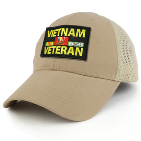 Armycrew Vietnam Veteran Tactical Patch Cotton Adjustable Trucker Cap