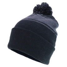 Armycrew Two Tone Pom Pom Cuff Long Acrylic Winter Beanie Hat