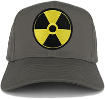 Radiation Circular Black Yellow Embroidered Iron on Patch Adjustable Baseball Cap