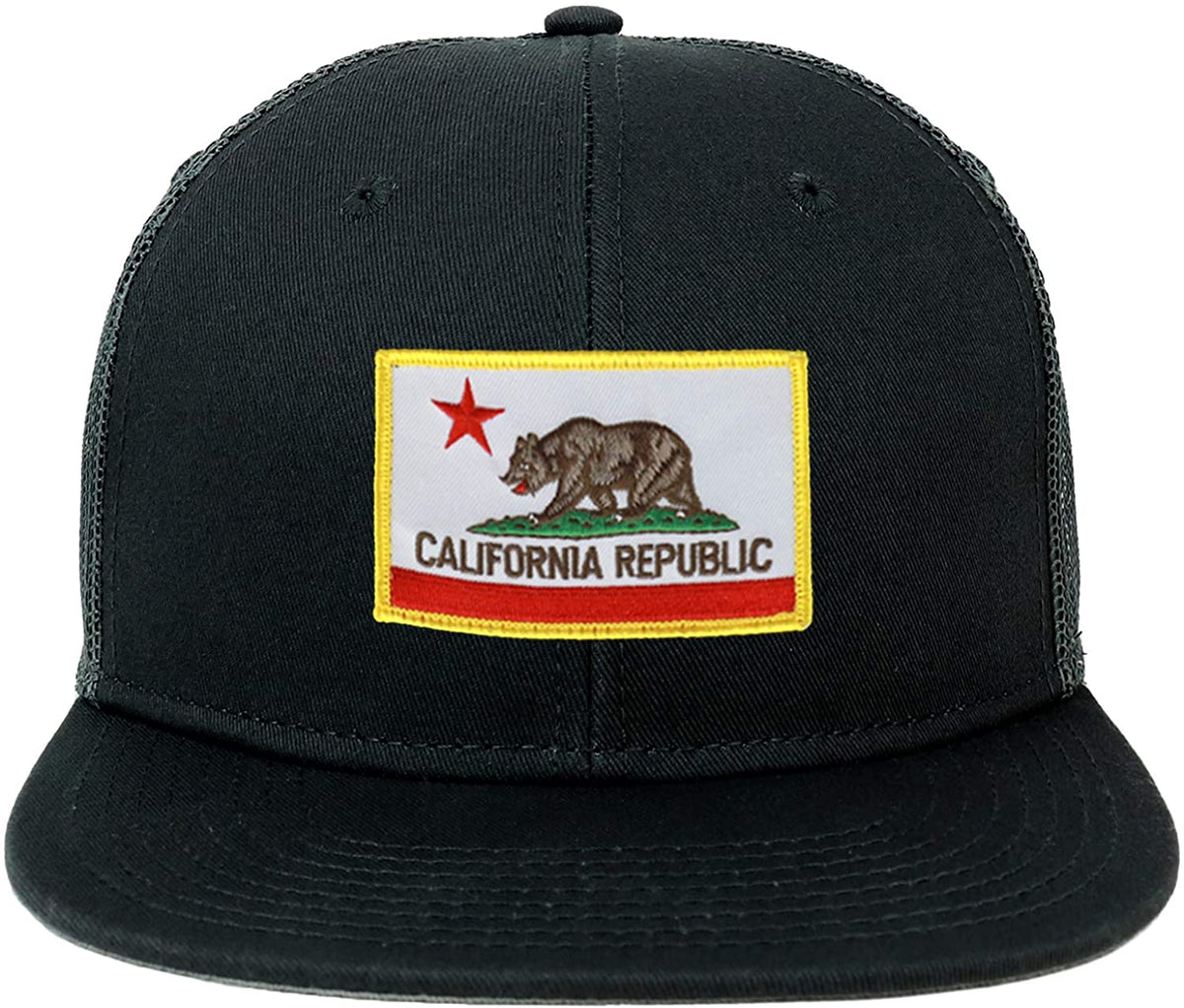 Armycrew Oversize XXL California State Flag Patch Flatbill Mesh Snapback Cap