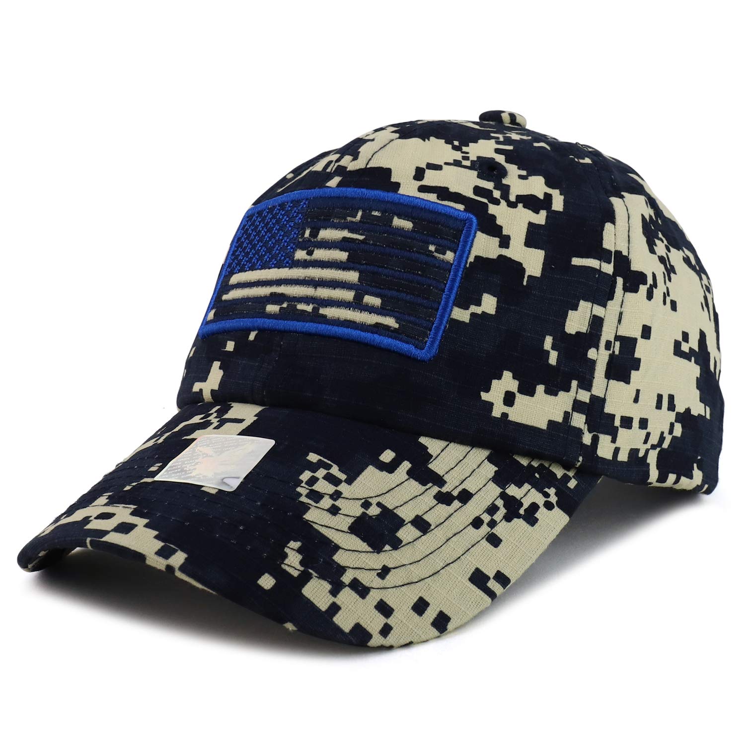 Armycrew USA Flag Embroidered Washed Cotton Unstructured Baseball Cap