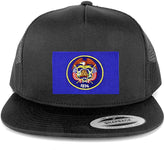 Armycrew Oversize XXL New Utah State Flag Patch 5 Panel Snapback Mesh Cap