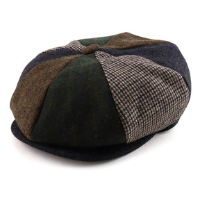 Armycrew Men's Oversize XXL Wool 8 Quarter Satin Lined Winter Newsboy Cap