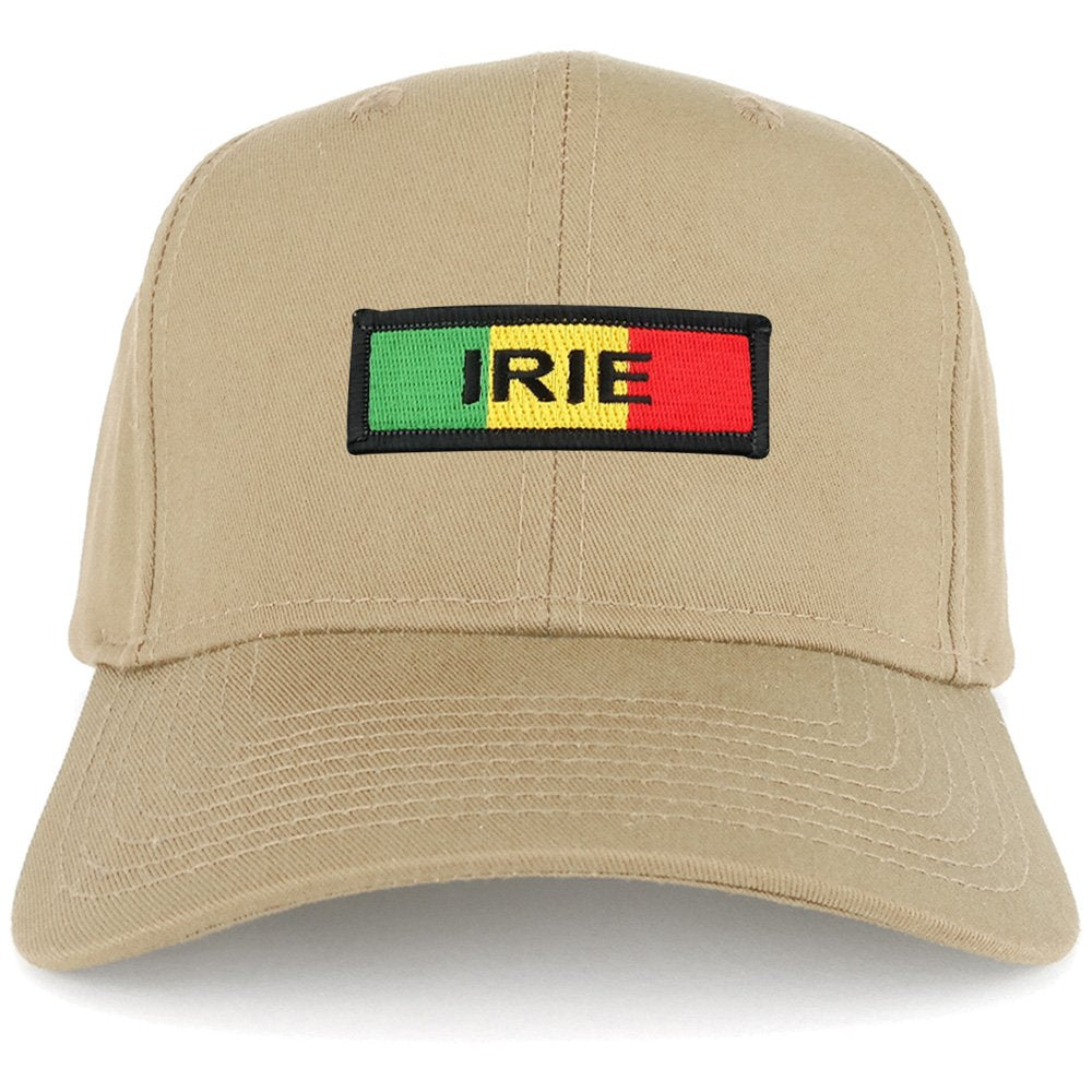 Irie Green Yellow Red Embroidered Iron on Patch Adjustable Baseball Cap