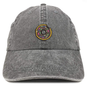Armycrew Donut Embroidered Patch Unstructured Cotton Washed Baseball Cap