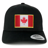 Flexfit Canada Flag Embroidered Iron On Patch Snapback Trucker Mesh Cap