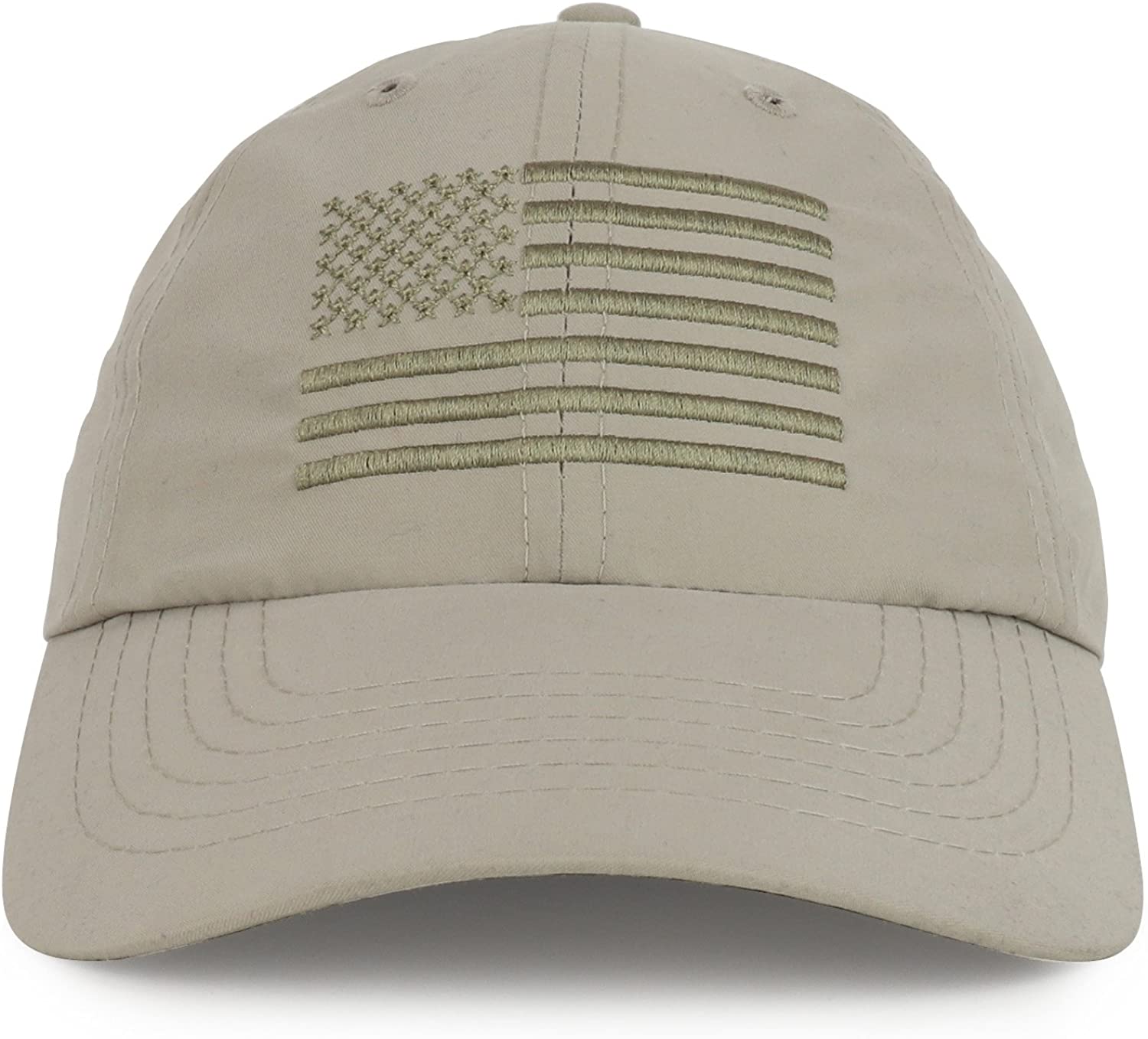 Armycrew USA American Flag Embroidered Microfiber Unstructured Baseball Cap