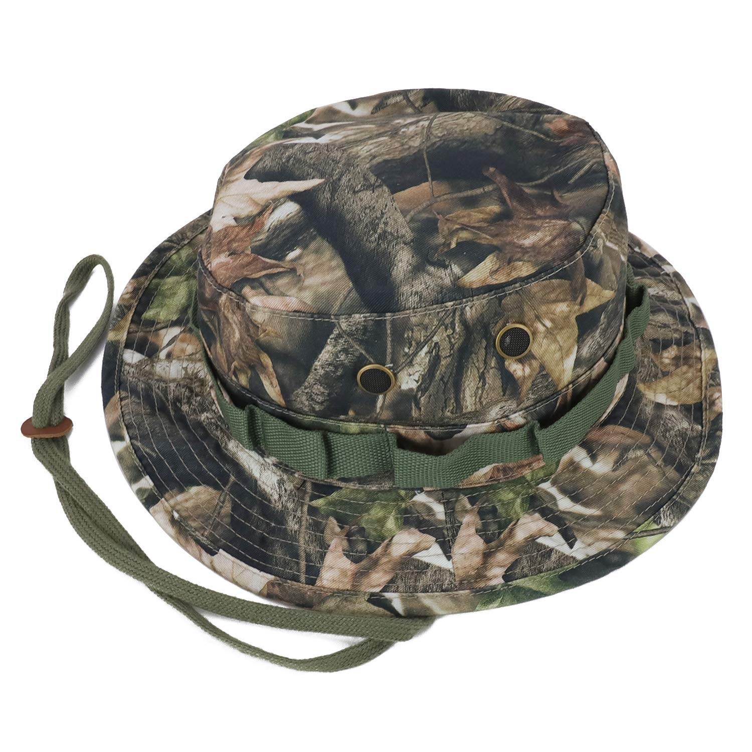 Armycrew HybriCam Camouflage Outdoor Boonie Hat with Chin Cord