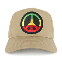 Rasta Peace Symbol Embroidered Iron on Circle Patch Ajustable Baseball Cap
