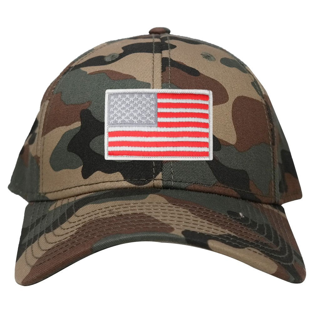 ARMYCREW Low Profile US American Flag Patch Camo Cap - WDL