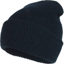 Armycrew Made in USA Government Issue Watch Wool Cuff Long Beanie Hat - Black