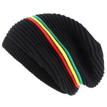 Armycrew Deep Crown Oversized RGY Striped 100% Cotton Rasta Skully Beanie