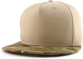 Armycrew 5 Panel Flat Bill Ripstop Authentic Multicam Snapback Baseball Cap