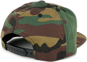 Flexfit California Republic Embroidered Iron On Patch Flat Bill Snapback Cap - CAMO