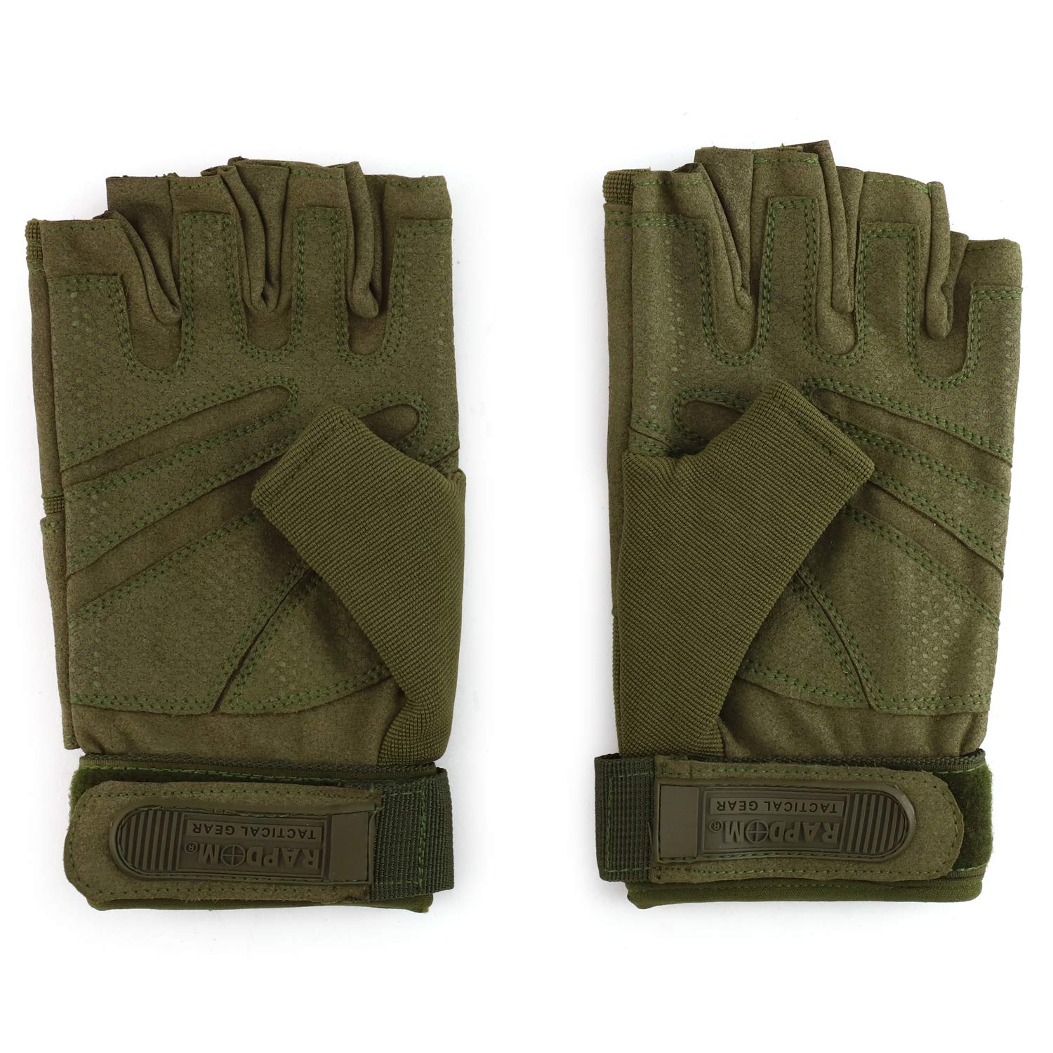 Outdoor Durable Lightweight Fingerless Glove - Olive