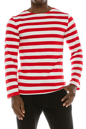 Armycrew Made in USA Men's Red White Stripe Shirt