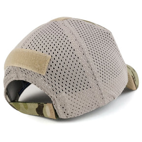 Armycrew USA White Flag Tactical Patch Cotton Adjustable Trucker Cap