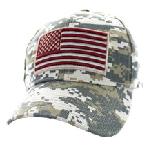 Armycrew Large USA Flag Embroidered 6 Panel Adjustable Cotton Cap