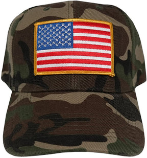 Ace Men's Army Military USA Flag Patch Cap