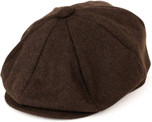 Armycrew Men's Oversize XXL Wool 8 Quarter Satin Lined Winter Newsboy Cap