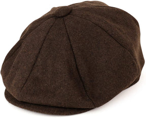 Armycrew Men's Oversize XXL Wool 8 Quarter Satin Lined Winter Newsboy Cap