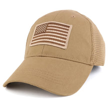 Armycrew USA American Flag Desert Embroidered Tactical Patch with Mesh Operator Cap