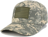 US American Flag OLIVE 2 Rubber 3D Tactical Patch with Adjustable Structured Operator Cap