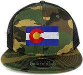 Armycrew Oversize XXL New Colorado State Flag Patch Camo Mesh Snapback Cap - Camo Black