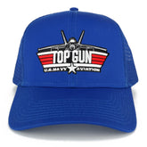 Top Gun USN Aviation Jet Embroidered Iron on Patch Mesh Trucker Cap