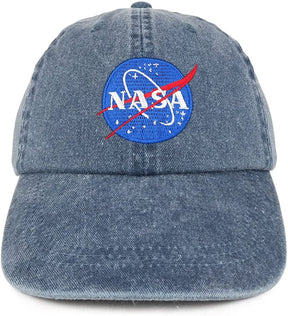 Armycrew Youth NASA Insignia Embroidered Soft Washed Cotton Twill Cap